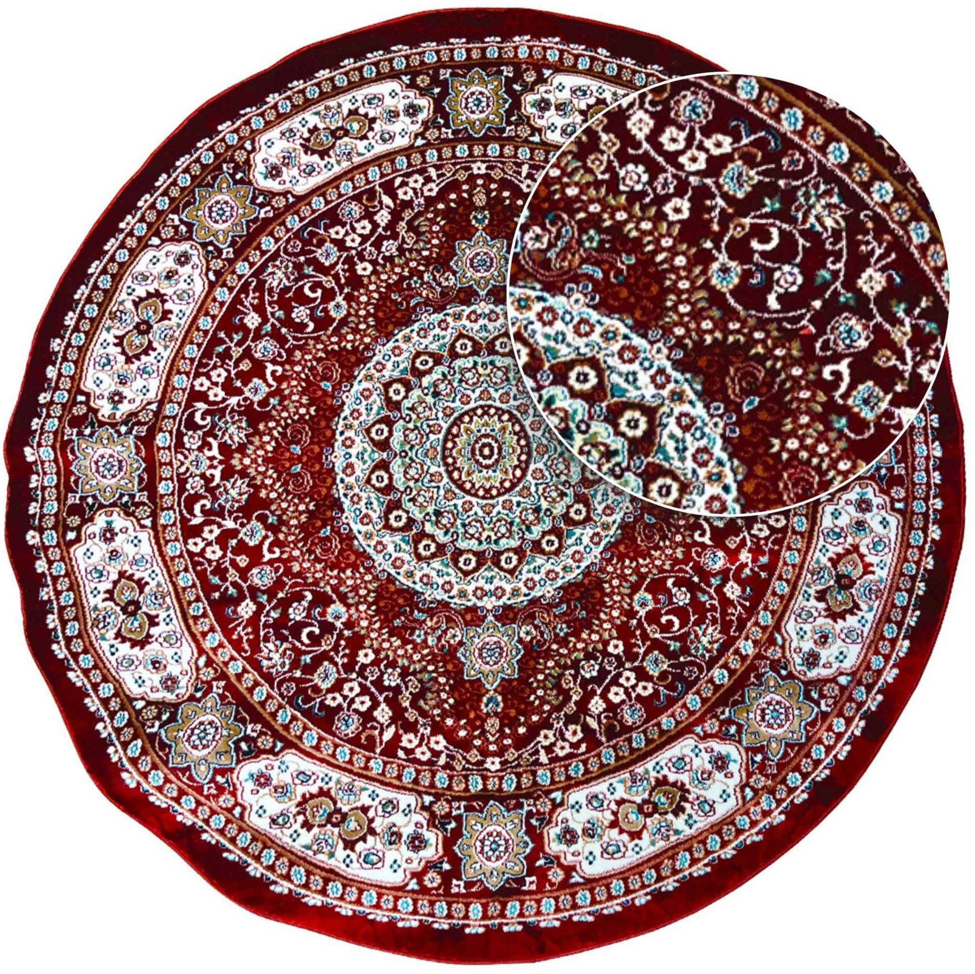 שטיח פלורה עגול 235 אדום | FLORA