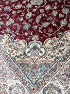 Persian Silk Carpet 639 02 Red/Beige | SILK