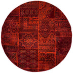 שטיח עגול אפגני 238 אדום | AFGHAN