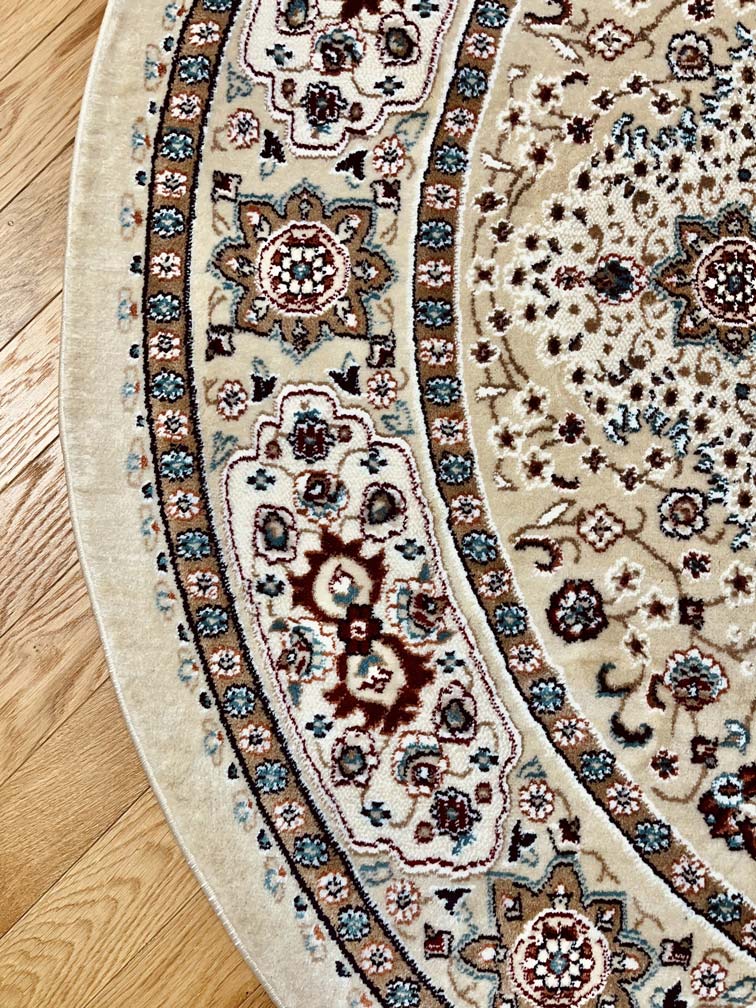 שטיח פלורה עגול 234 בז' | FLORA