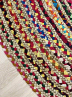 שטיח יוטה צבעוני עגול 304