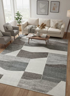 שטיח פרייה 337 02 קרם/אפור/זית | FREYA