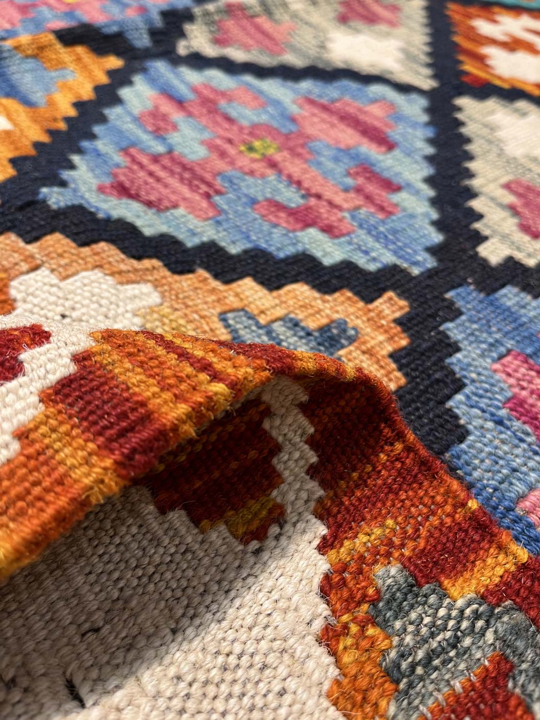 שטיח קילים 672 כתום/צבעוני 248*182 | KILIM