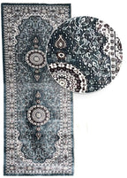 שטיח פלורה תכלת ראנר 621 | FLORA