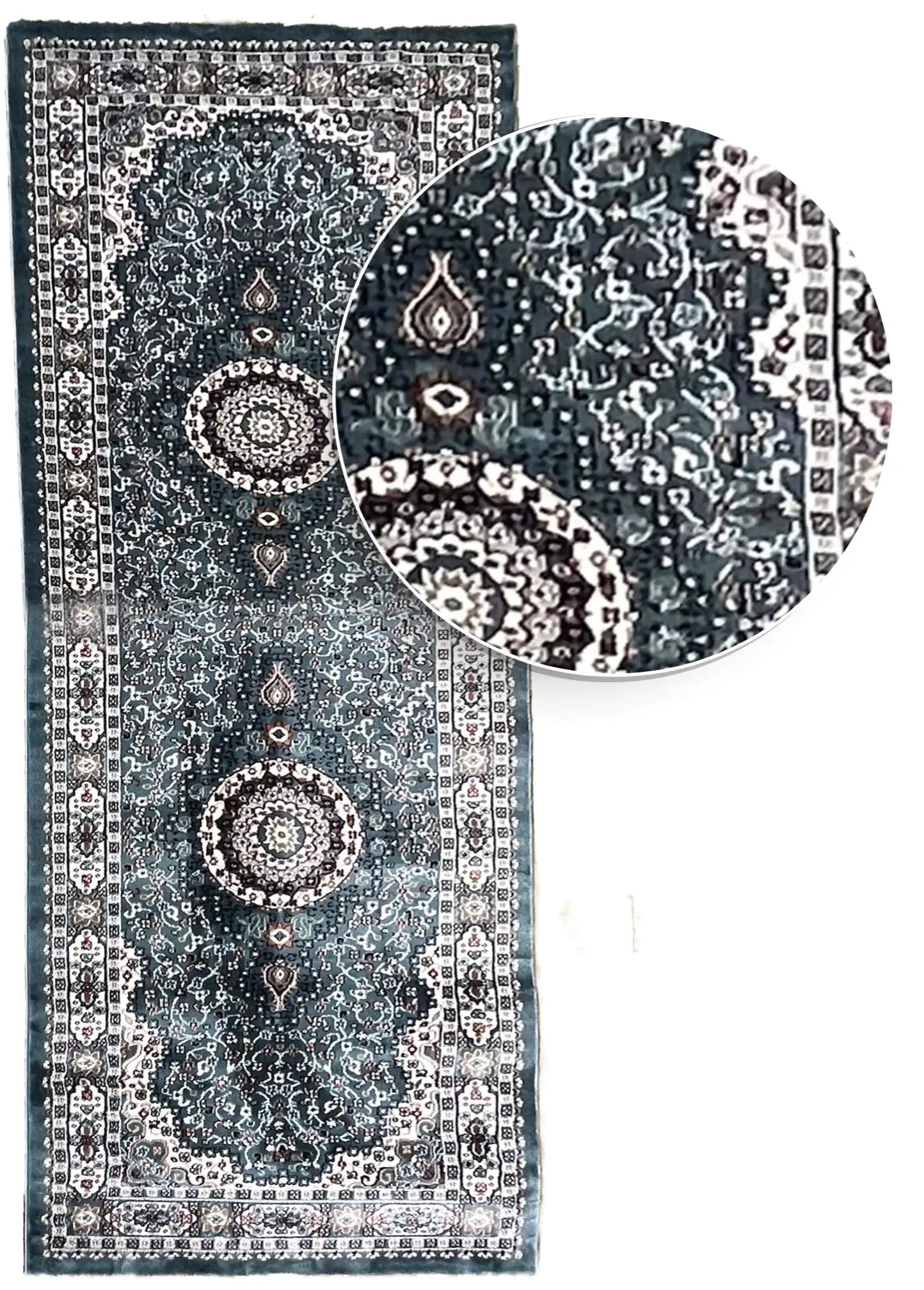 שטיח פלורה תכלת ראנר 621 | FLORA