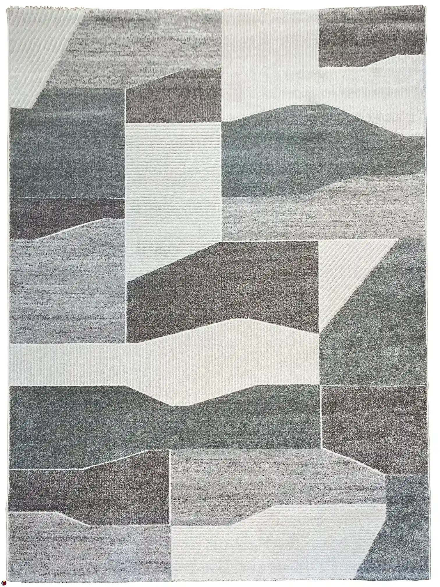 שטיח פרייה 337 02 קרם/אפור/זית | FREYA