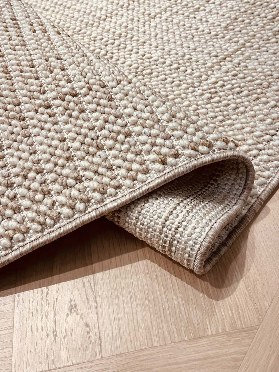 NATURAL loop pile carpet, natural beige/white 284