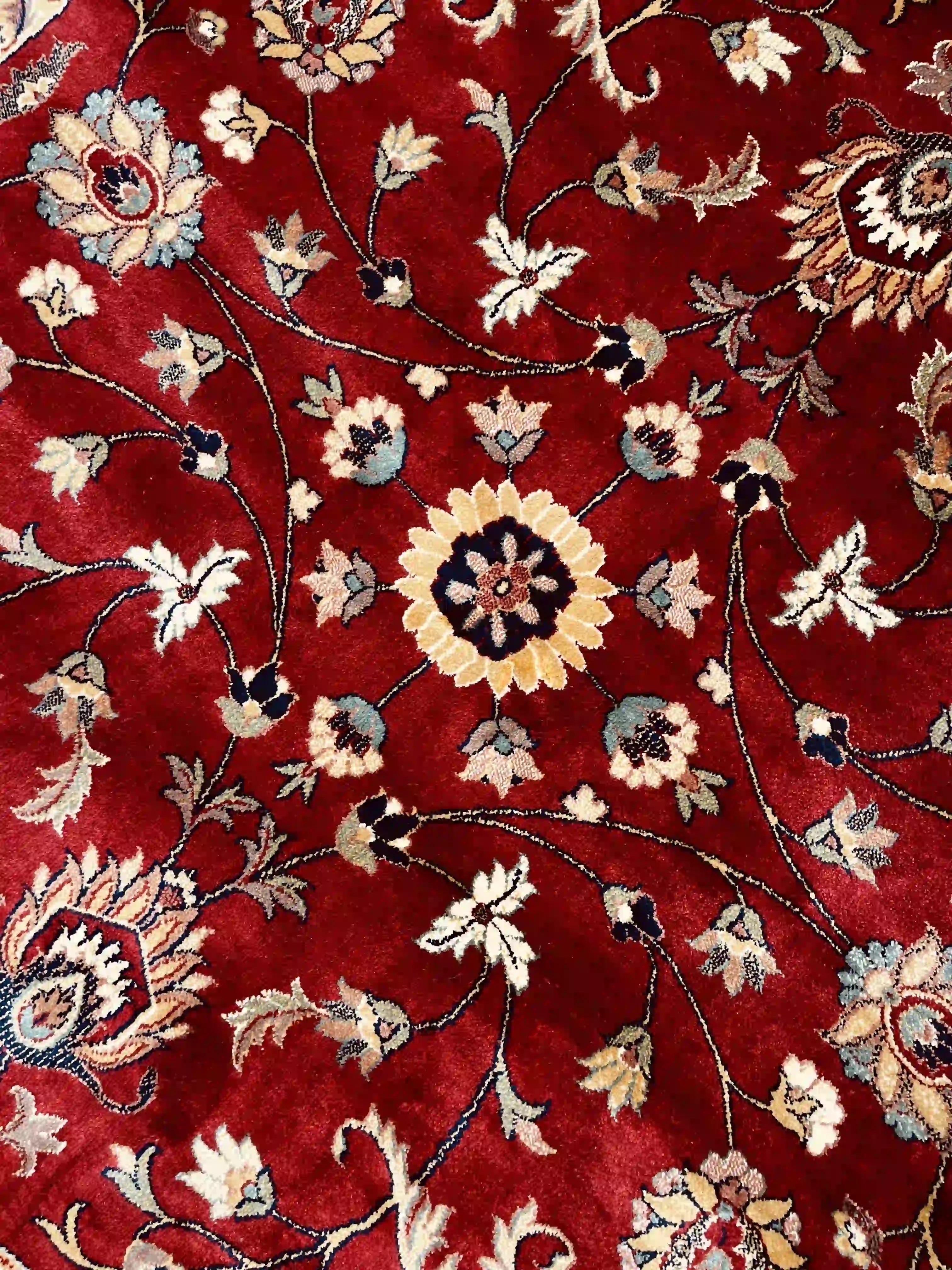 שטיח עגול פרסי משי 232 04 אדום | SILK