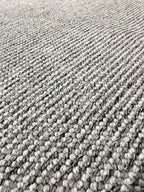 Natural smooth loop pile carpet 310 white/dark grey | CREATION