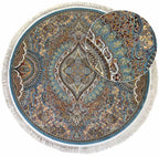 Tehran Round Carpet 631 Light Blue | TEHRAN