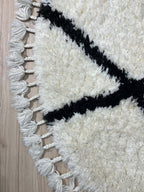 Round shaggy rug black/white 231 SHAGGY
