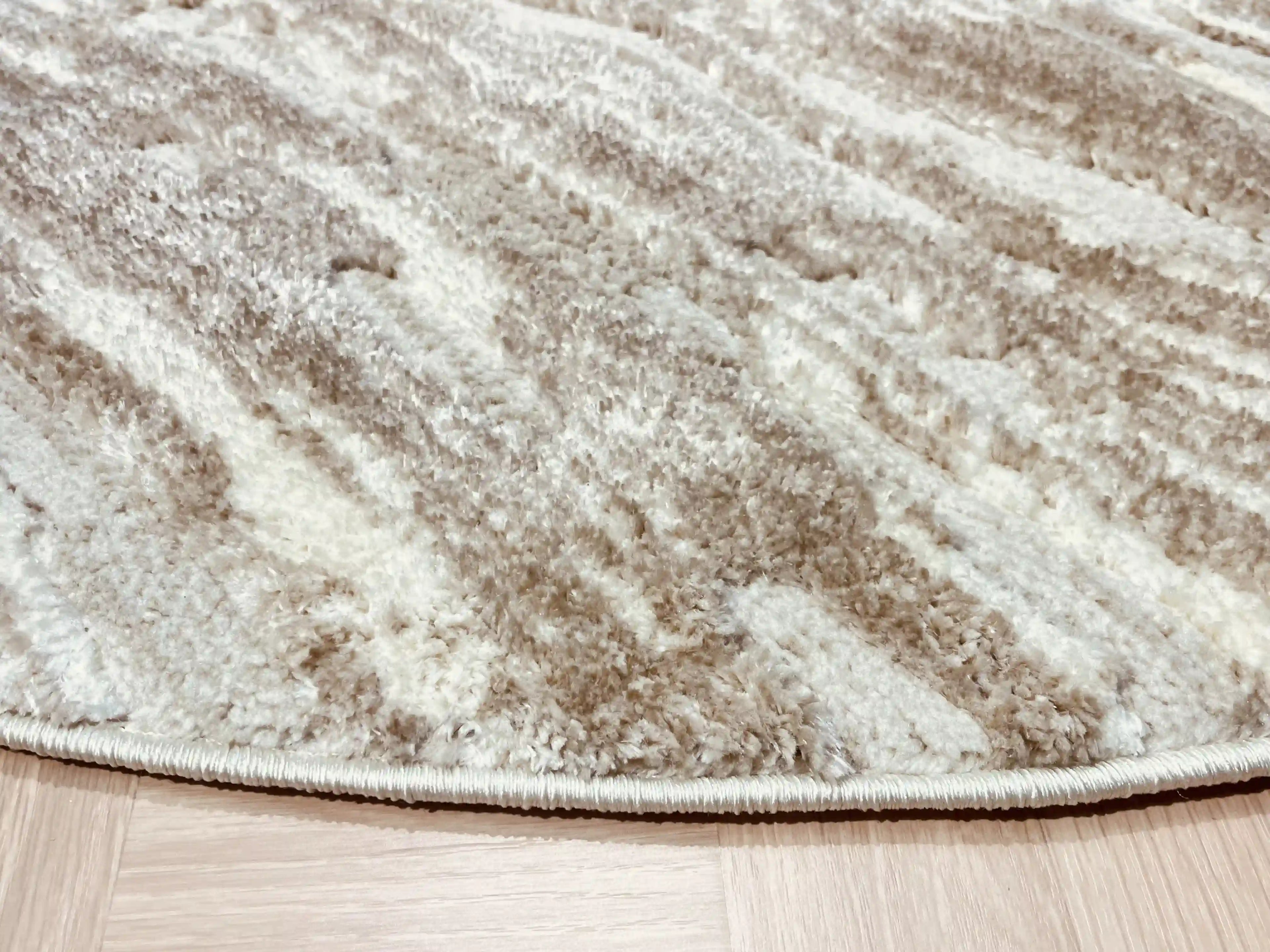 Nordic round rug Serena 317 beige | SERENA