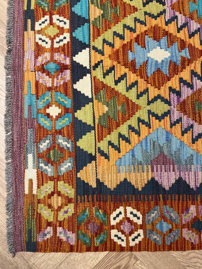 שטיח קילים 663 כתום/צבעוני 177*102 | KILIM