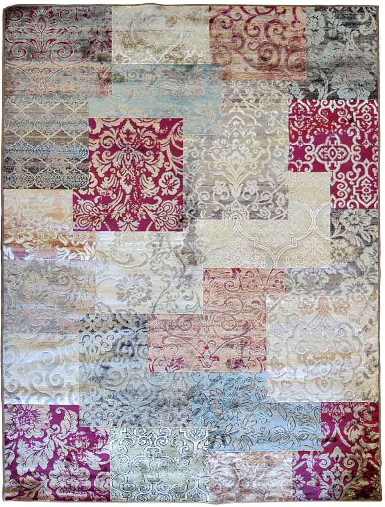 Colorful vintage carpet 406