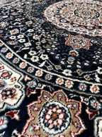 שטיח פלורה עגול 237 כחול כהה | FLORA