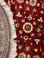 שטיח עגול פרסי משי 232 04 אדום | SILK