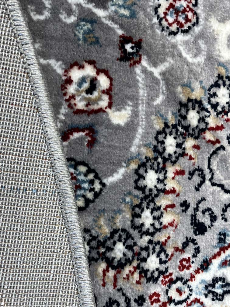 שטיח פלורה עגול 236 אפור | FLORA