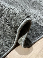 Basic Plain Carpet 456 01 Grey/Black | BASIC