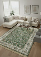 Vintage Silk Carpet 639 05 Green | SILK