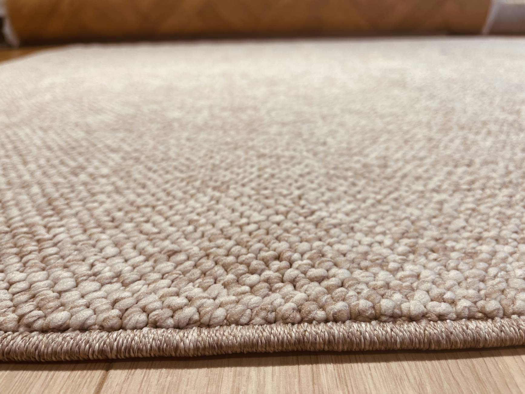 Natural light beige loop pile carpet 315 CREATION