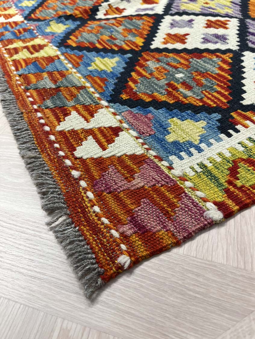 שטיח קילים 672 כתום/צבעוני 248*182 | KILIM