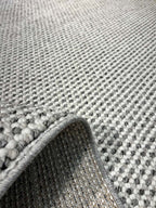 Natural loop pile rug 309 white/dark grey | CREATION