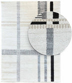 שטיח פנדורה 275 לבן/שחור | Pandora