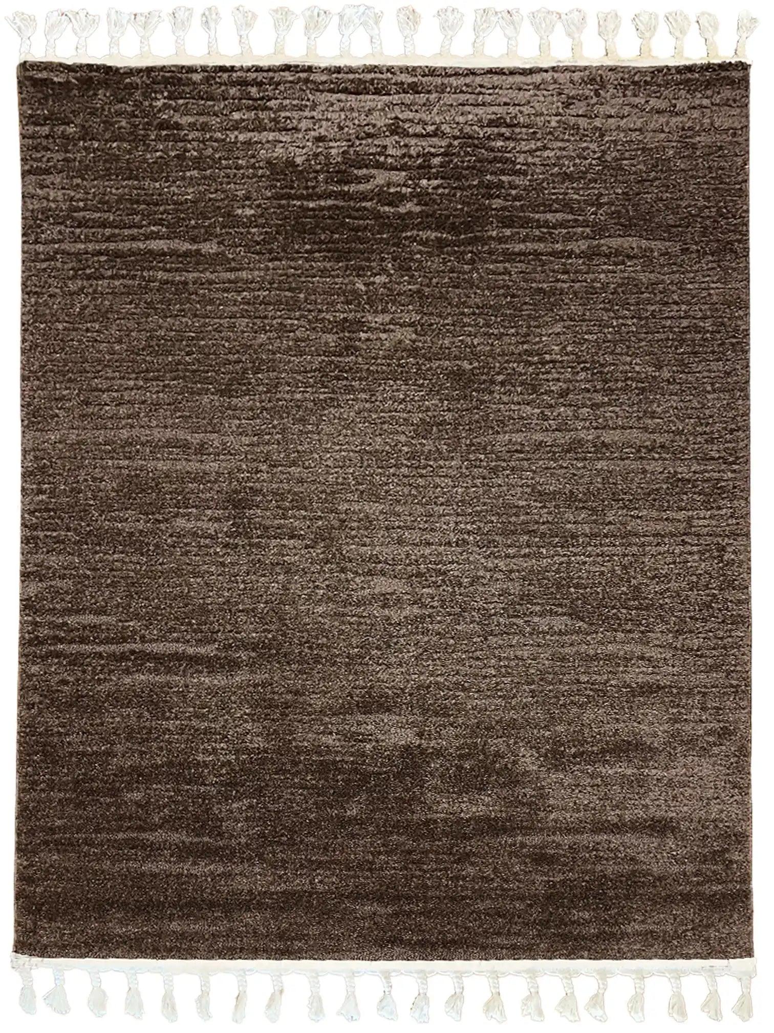 Soft 460 brown carpet with fringes | SOFT