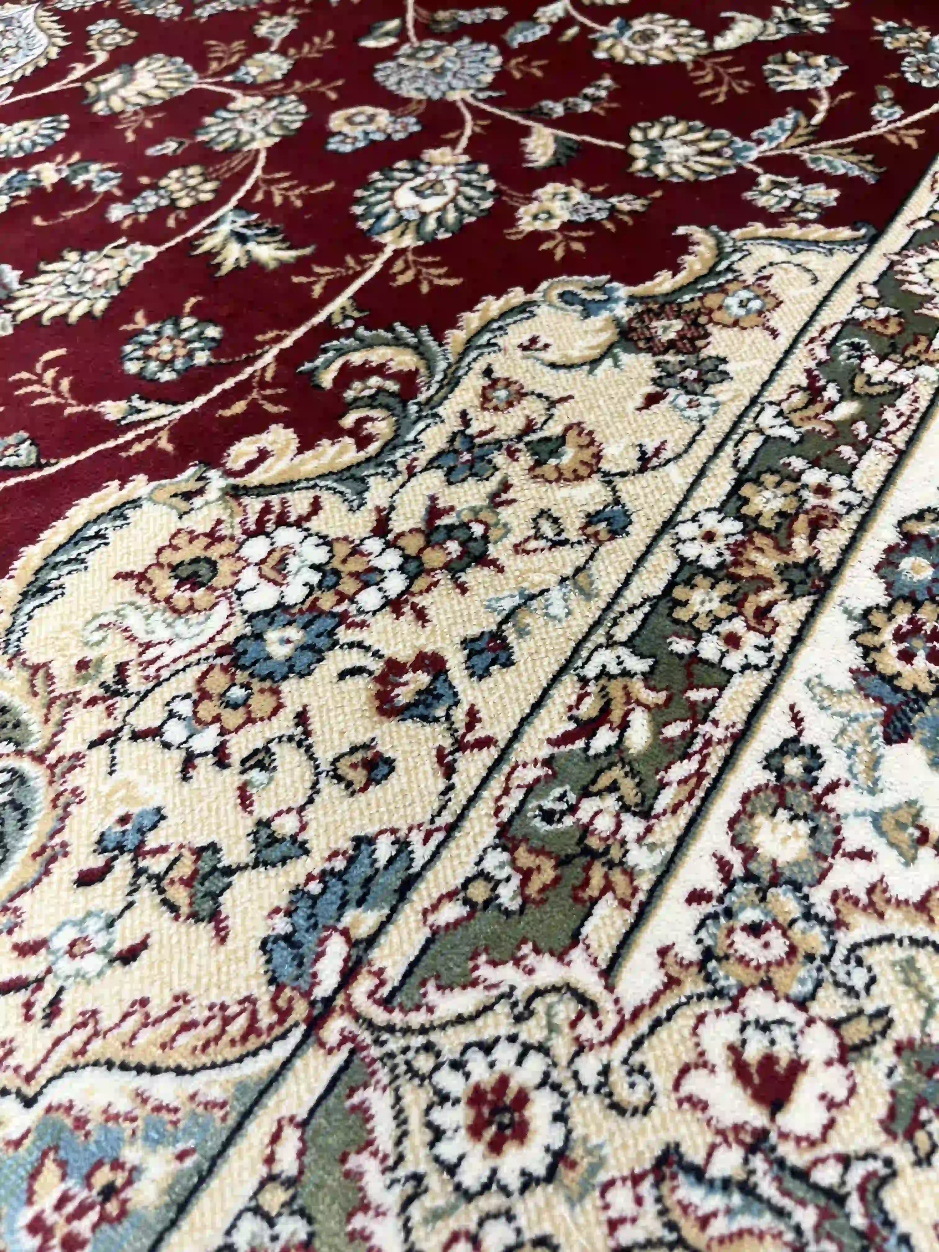 Persian Silk Carpet 639 02 Red/Beige | SILK