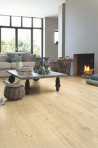 Impressive laminate flooring, natural polished oak 1853 Quick step Sandblasted oak natural