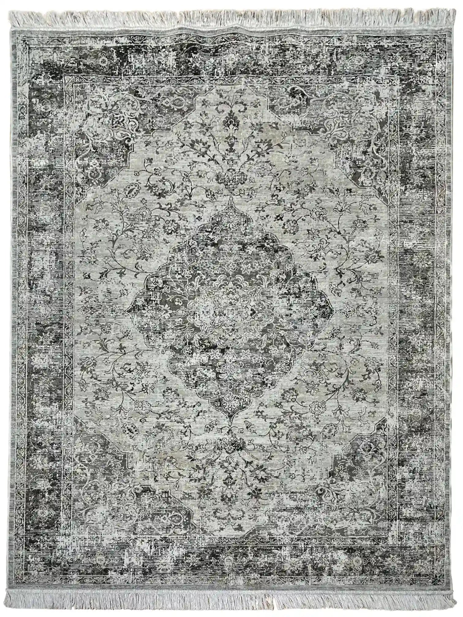 שטיח וינטג' משי 639 06 אפור | SILK