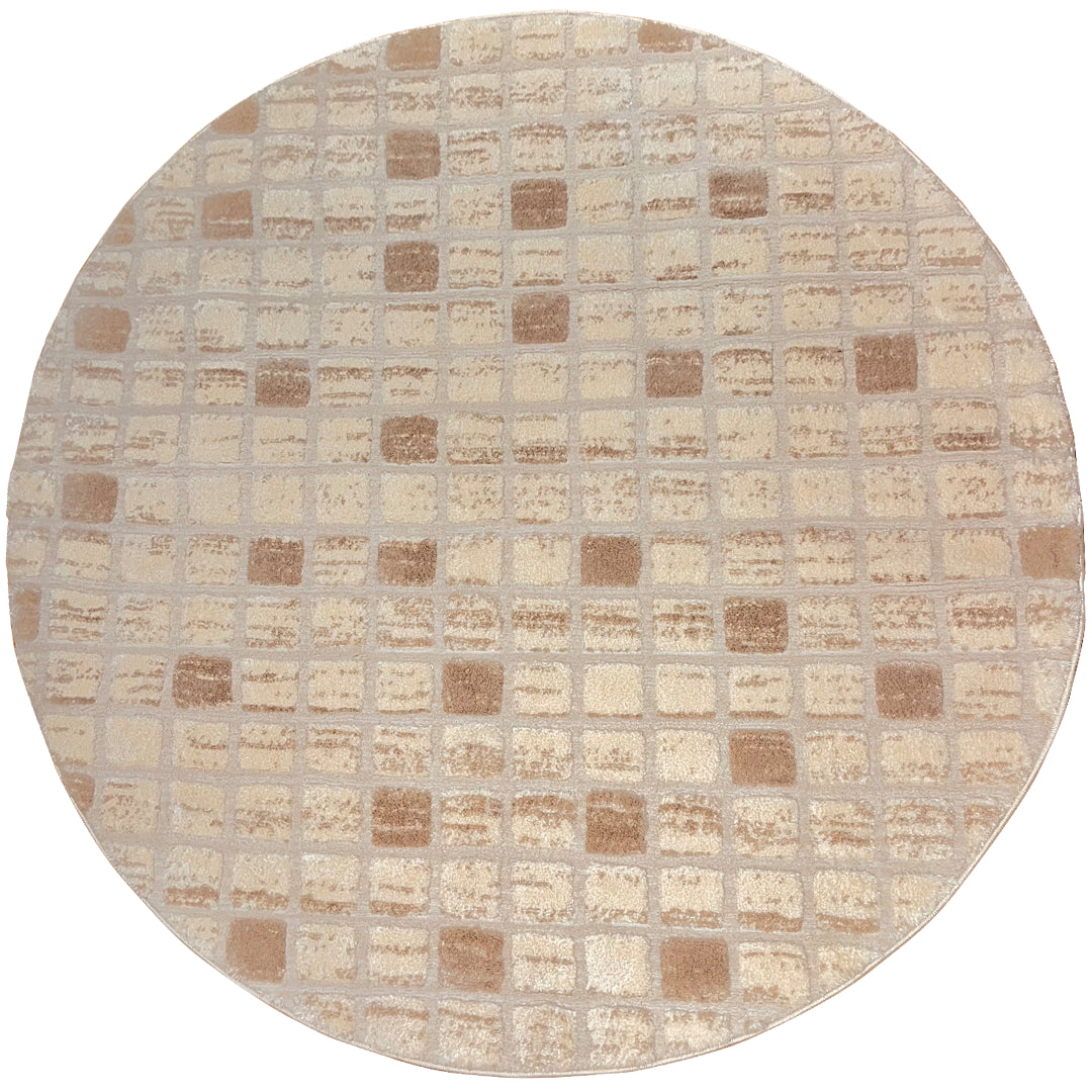 Nordic round rug Serena 317 02 beige | SERENA