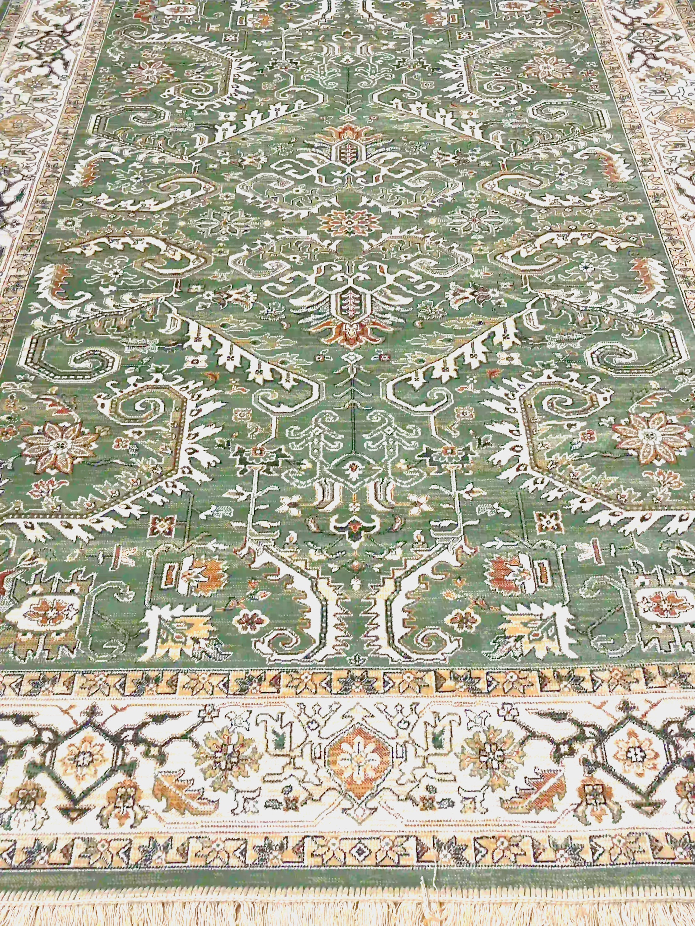 Vintage Silk Carpet 639 05 Green | SILK