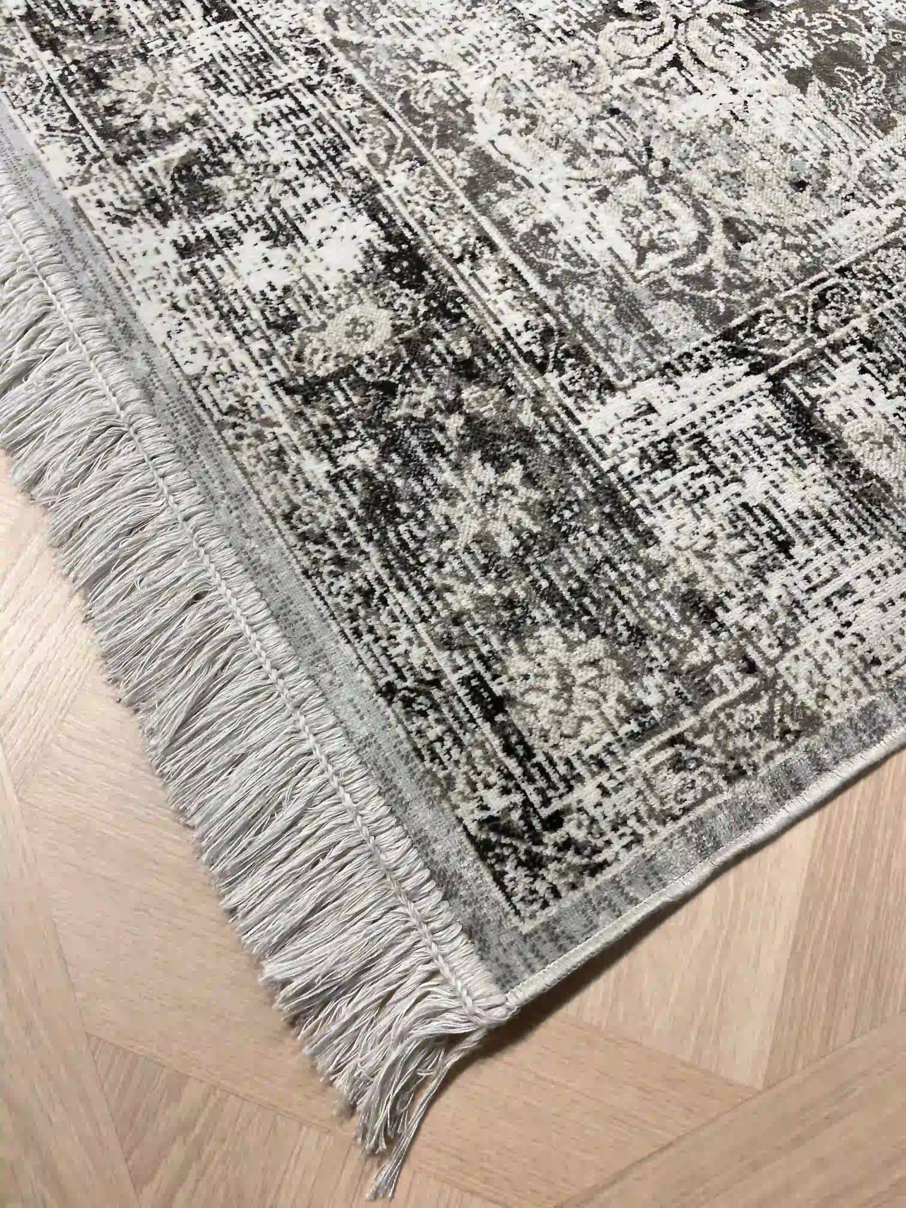 שטיח וינטג' משי 639 06 אפור | SILK