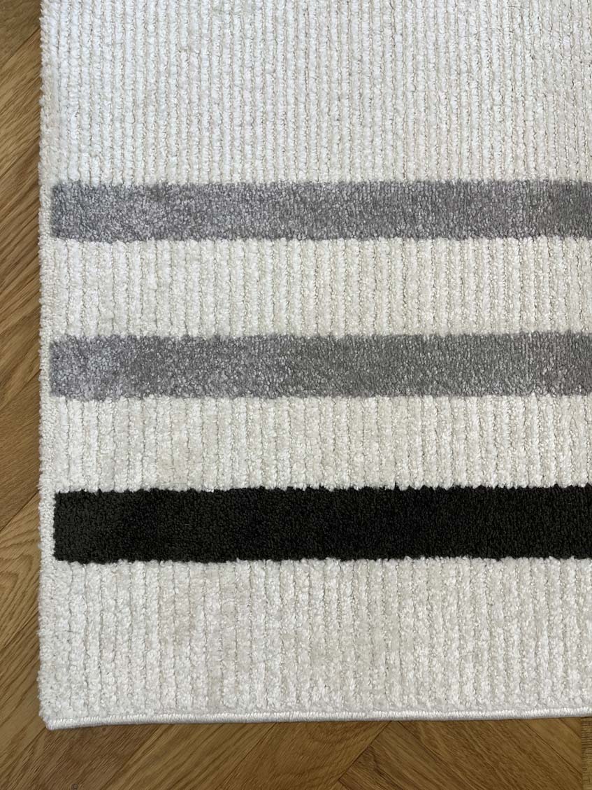 שטיח פנדורה 275 לבן/שחור | Pandora