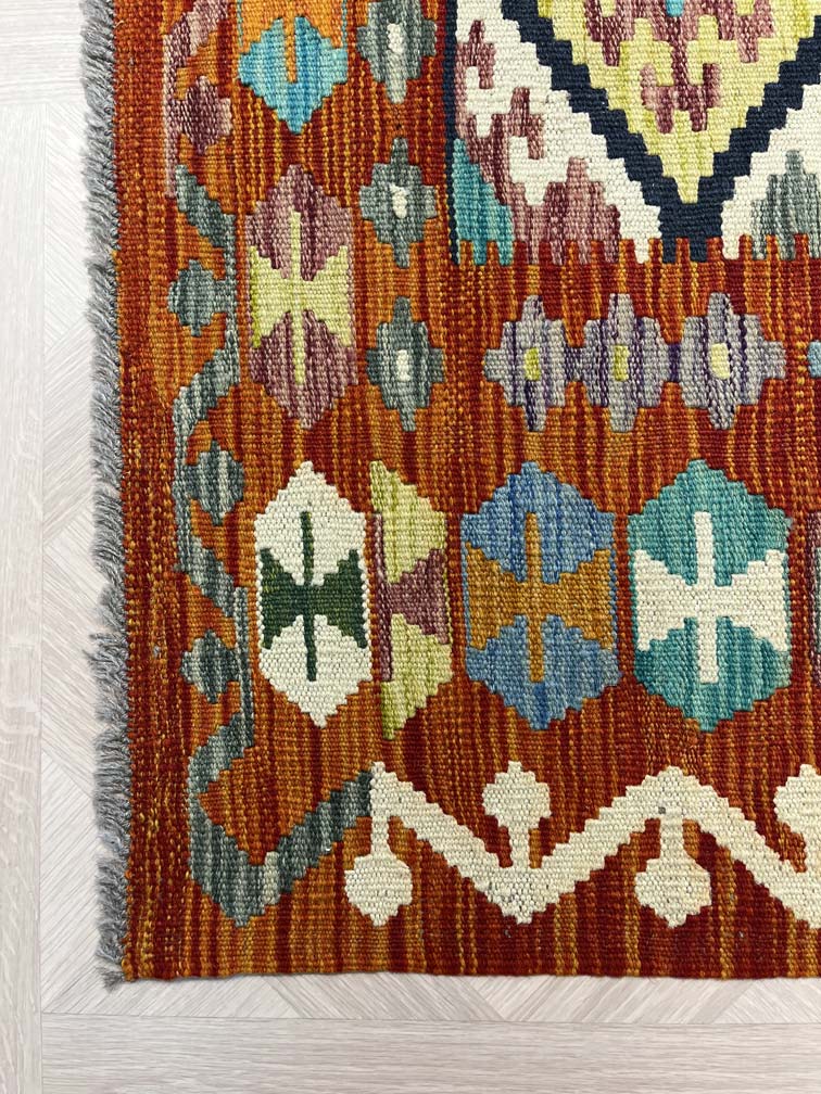 שטיח קילים 671 כתום/צבעוני 304*195 | KILIM
