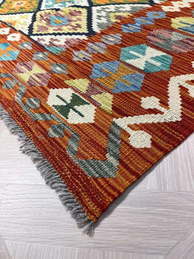 שטיח קילים 671 כתום/צבעוני 304*195 | KILIM