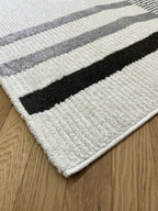 שטיח פנדורה 275 לבן/שחור | Pandora