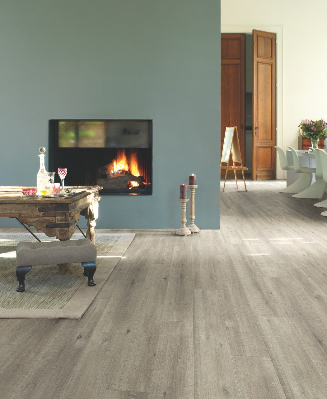 Impressive laminate flooring, charred oak, gray shade 1858 Quick step Impressive