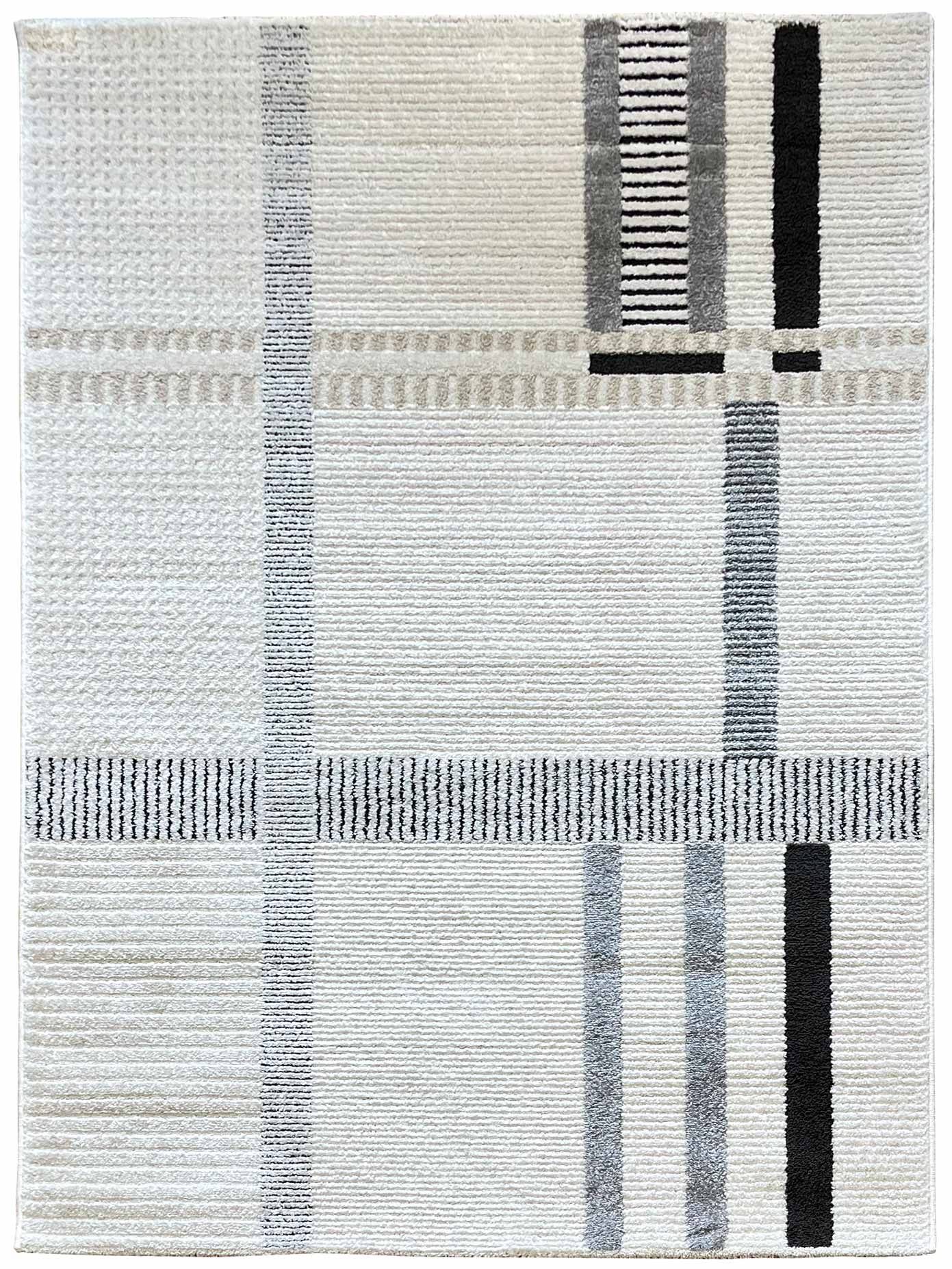 שטיח פנדורה 275 לבן/שחור | Pandora