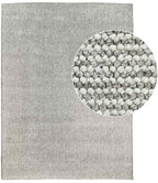 Looped rug 308 white/light gray | CREATION