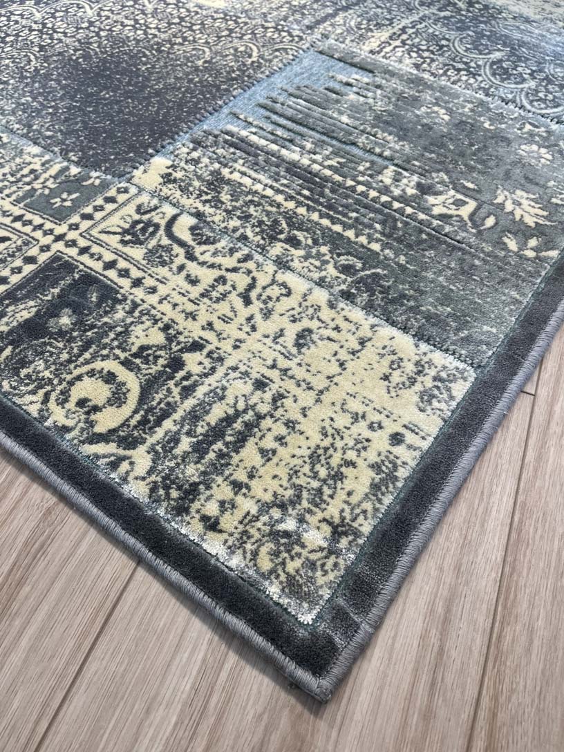 שטיח וינטג' סקיי 444 אפור/תכלת | SKY