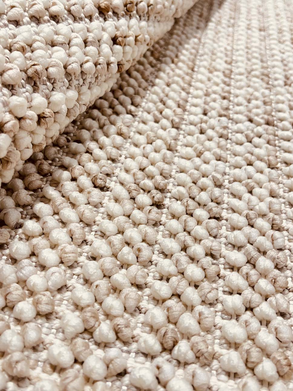 NATURAL loop pile carpet, natural beige/white 284