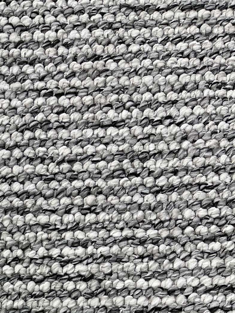Natural smooth loop pile carpet 310 white/dark grey | CREATION