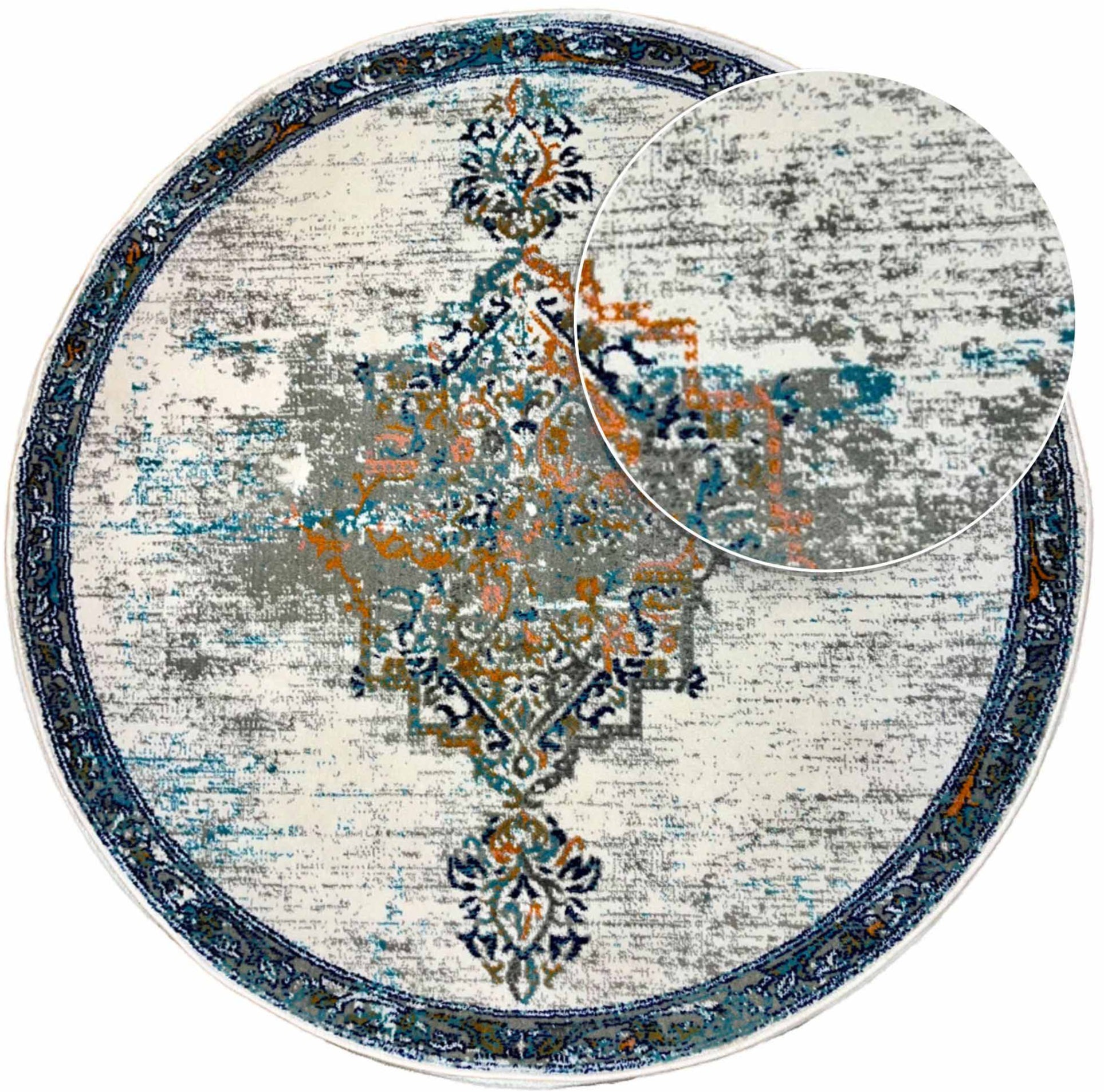 Vintage Round Medallion Rug 226