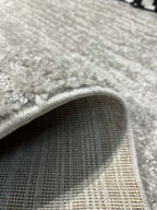 Soft 467 gray rug with fringes | SOFT