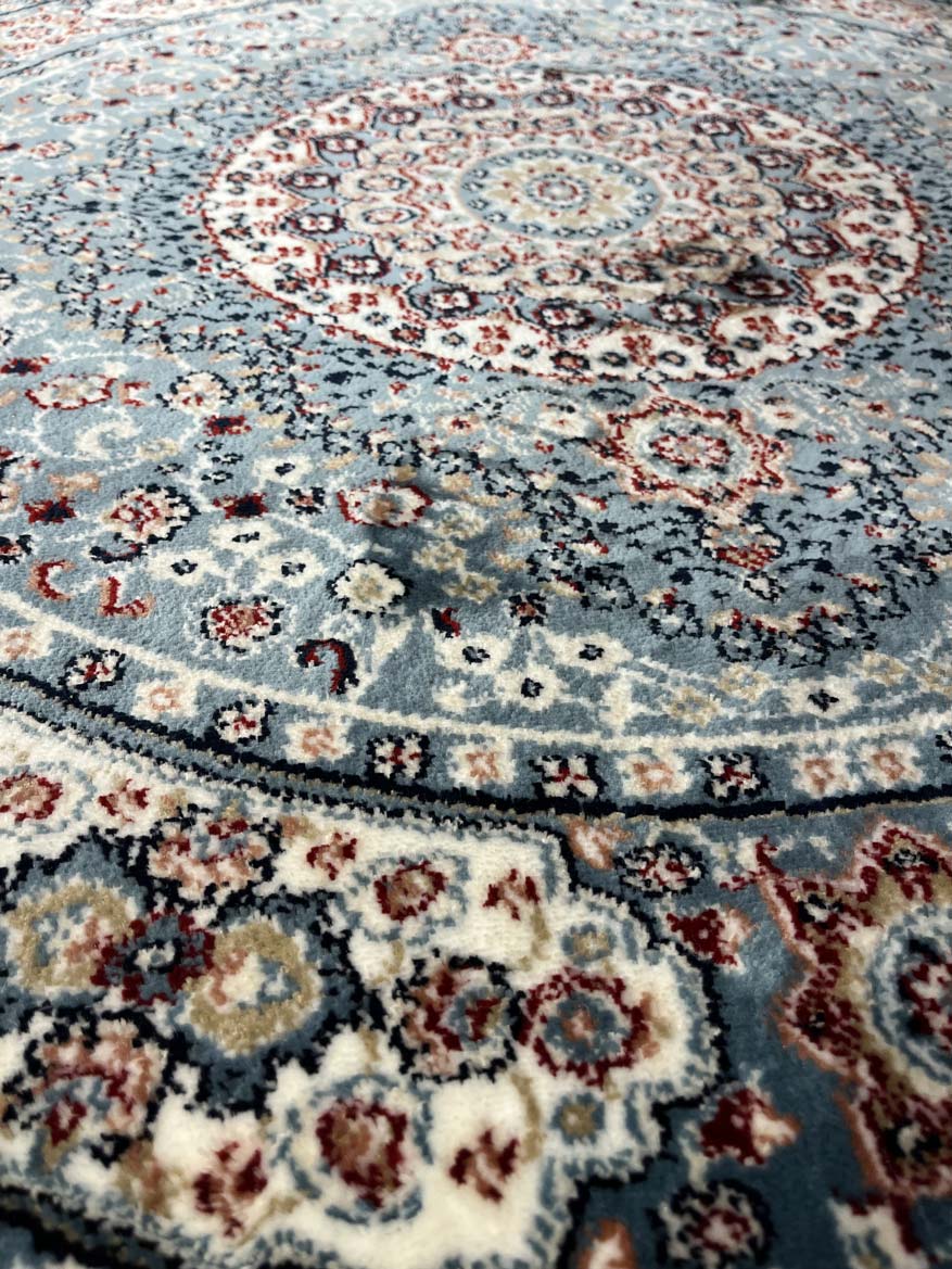 שטיח פלורה עגול 215 תכלת | FLORA