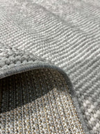 Looped rug 308 white/light gray | CREATION