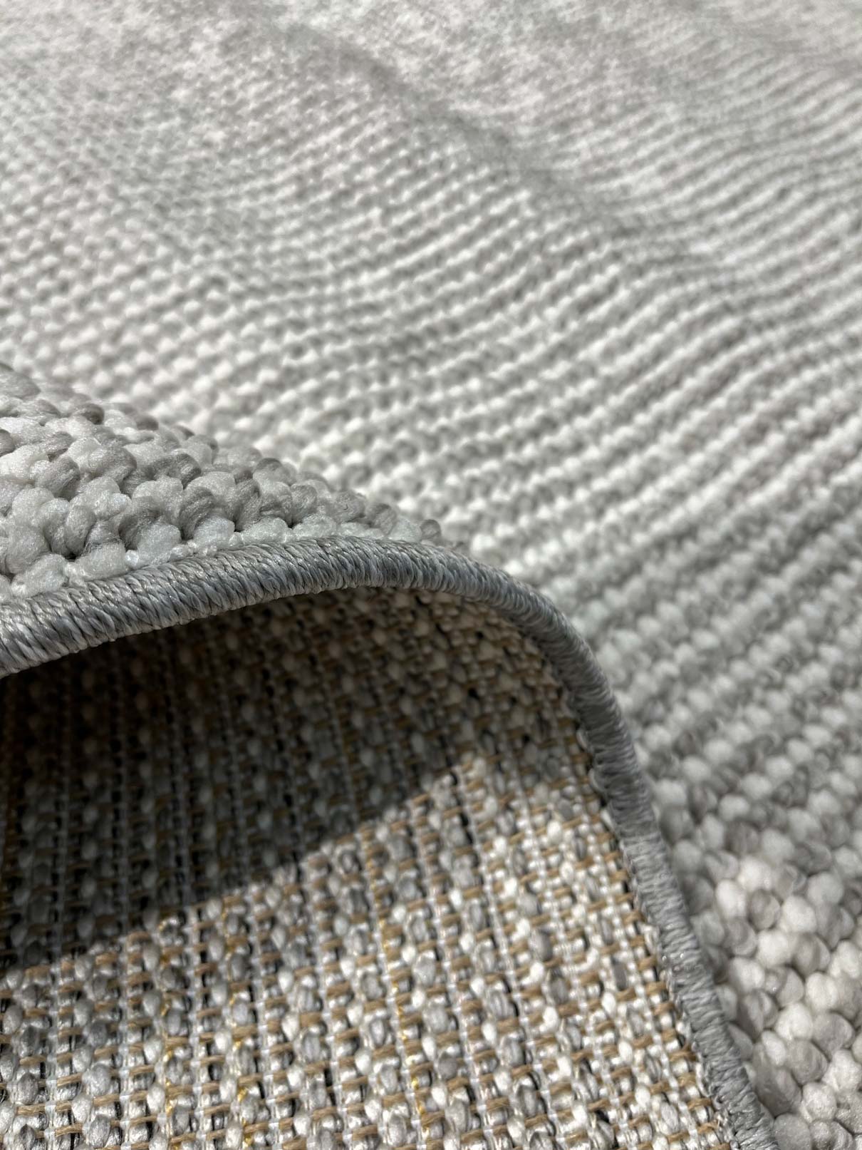 Looped rug 308 white/light gray | CREATION