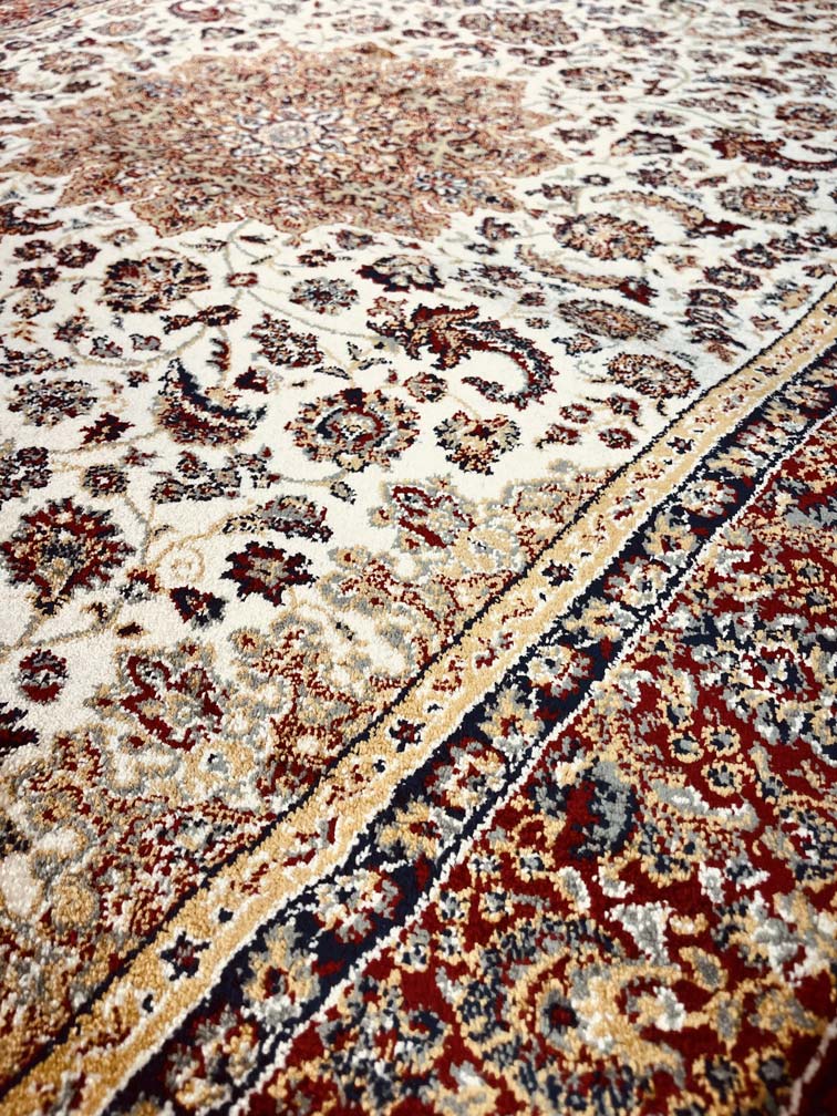 שטיח סילקי קאשן 617 בז' אדום